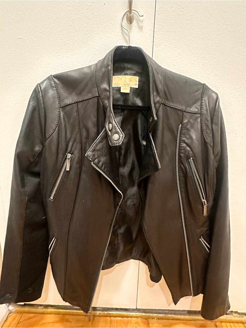 Michael Kors Leather Moto Jacket